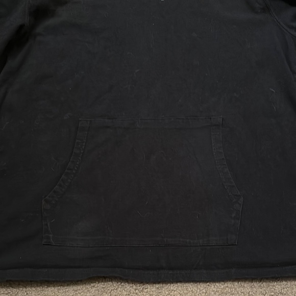 Champion Mens Long Sleeve Script Logo Hoodie Pullover Sweatshirt Black Size L - Picture 6 of 6